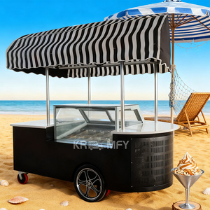 OEM OEM CE Approved 2 Wheel Fiberglass Cargo Bike with Freezer Food Vending Carts for Sale Ice Cream Electric Tricycle - Product Image 5
