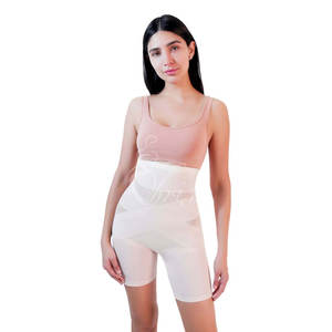 Gaine taille haute avec renforts brodés en point de croix pour des jambes longues, sculpte et affine - Product Image 1