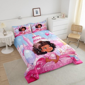 <span class=keywords><strong>Couette</strong></span> matelassée moelleuse en duvet de plumes, motif Château de Princesse Rêveur, pour ensemble de <span class=keywords><strong>couette</strong></span> en peluche transfrontalier, impression numérique, literie pour enfants - Product Image 3