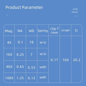 PEXMART OEM 맞춤형 생물학적 현미경에 대한 3 년 보증 185 무색 구리 대물 렌즈 - Product Image 4