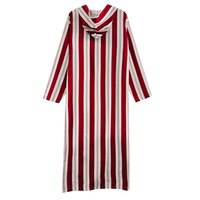 Qamis rayé pour homme, style Dubaï, Kaftan, Djellaba marocaine à capuche, Robe musulmane à manches longues, Vêtements islamiques, Chemises, Tunique