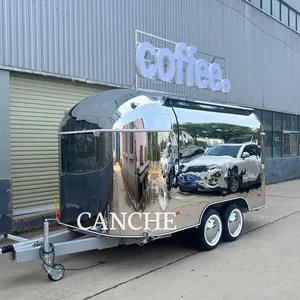 รถเข็นขายอาหารเคลื่อนที่สแตนเลส Canche สำหรับขายกาแฟ อาหารว่าง และเครื่องดื่ม - Product Image 4