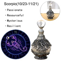 25ml 12 Constellation Astrologie Métal Parfum Gourde Verre Bouteille D'huile Essentielle Bouteilles Rechargeables Décoration De La Maison Cadeau 58800T