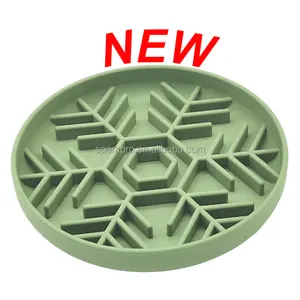 Custom Durable Silicone Pet Bowls Slow Feeder Engraving Logo Non Slip Anti-Gulping Feeder Dog Feeding Bowls