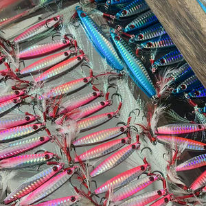 30g 40g 60g 80g 100G 200g Ojos 3D que se hunden Plantilla de fundición larga Pesca de agua salada Jigging Señuelo Plantilla de metal para atún Kingfish <span class=keywords><strong>Seriola</strong></span> - Product Image 5