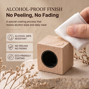 Tapa de perfume cuadrada moderna de madera WeWood de Vietnam, compatible con bombas FEA15, tapa de botella de madera con forma de cubo, componente de cierre para fragancias - Product Image 3