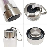 Bouteille d'Eau en Verre de Quartz à Pierres Précieuses de Guérison avec Cristal, Logo Personnalisé en Gros