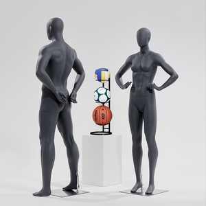 格安 卵型ヘッド 全身 プラスチック 環境配慮型素材 ABS製 マネキン 立位 筋肉質 スポーツマネキン - Product Image 5