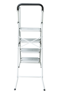Escabeau portable en acier, échelle pliable avec barre de sécurité pour la maison - Product Image 4