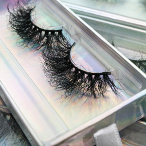 Ciglia in Visone Extra Drammatiche 25mm Super Voluminose e Fatte a Mano Ciglia Ricce e Vaporose per Trucco Occhi - Product Image 4