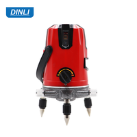 Niveau laser rotatif industriel Dinli Auto Cross Green Line 635nm avec batterie au lithium et garantie 1 an - DIY 2/3 points, ligne de 2 mm