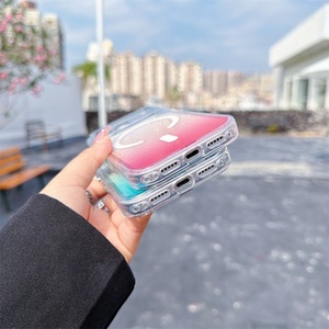 Luxury Bling Glitter Magnetic case for iphone 17,gradient Color Transparent case for iphone 17 air 16 Max <b>Wireless</b> Charge Cover - Product Image 6