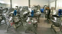 Marmite à remuer 20l 50l 100l 200l 300l 500l pratique entièrement automatique industrielle électrique en acier inoxydable à double couche