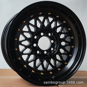 F66686 15 Inch 15x8 <strong>4x100</strong> 4x114.3 Aluminum Alloy <strong>Wheel</strong> Rim with Black Finish - Product Image 3