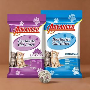 Litière pour chat OEM ODM, sans poussière, agglomérante rapide, parfumée à la lavande ou sans parfum, 20 kg, litière pour chat naturelle en bentonite de sodium - Product Image 1