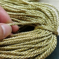 Trois brins de cordon de macramé de corde de vêtements décoratifs frottés à l'or pour un usage domestique fil de suspension à noyau d'or