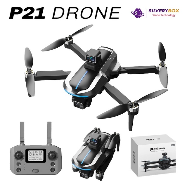 P21 HD Aerial Photography Drone Three-axis Gimbal GPS Positioning Kids Plastic Professional Smart Remote Control Aircraft YH