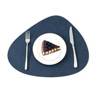 Set de table moderne de luxe en cuir PU imperméable avec design irrégulier pour la décoration de la maison