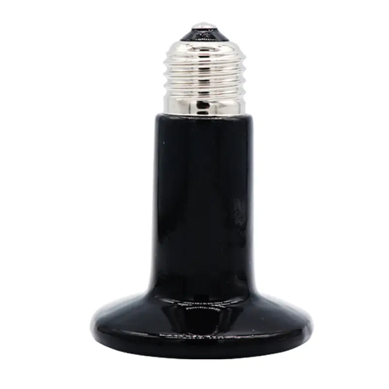Керамическая лампа для рептилий E27, 50 Вт, 75 Вт, 100 Вт, 150 Вт, 200 Вт, черная нагревательная лампа, керамический нагревательный элемент, керамический обогреватель с дальним инфракрасным излучением