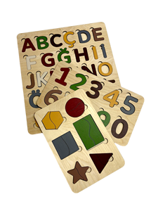 Jeu de puzzle en bois Montessori pour l'apprentissage de l'alphabet, des chiffres et des formes, jouet éducatif pour tout-petits, préscolaire, enfants, enseignement primaire - Product Image 4