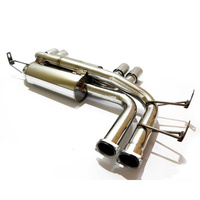 DUAL CATBACK AXLE BACK EDELSTAHL 2,5 ZOLL AUSPUFFSCHALLDÄMPFER MIT 2,75 ZOLL ENDROHR für 01-06 BMW E46 M3