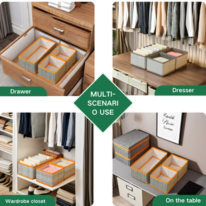 Tủ quần áo ngăn kéo hộp lưu trữ chất lượng cao không dệt vải + Tông thân thiện với môi trường mùi có thể được gấp lại và xếp chồng lên nhau - Product Image 4