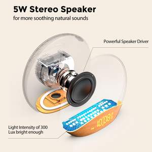 HiFiD Produits Tendances 2026 Nouveautés <span class=keywords><strong>Réveil</strong></span> Naturel Simulant l'Aube Horloge <span class=keywords><strong>Réveil</strong></span> Machine à Bruit Blanc pour le Sommeil en Bois - Product Image 5