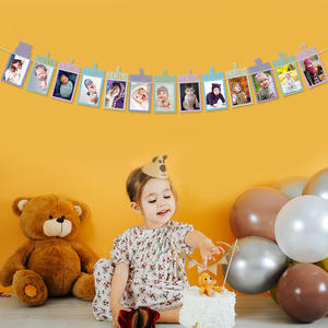 Decoración para Fiesta de Primer Cumpleaños Infantil, Abeja, Dinosaurio, Animales, Sirena, Tiburón, Banner de Papel para Fotos, Álbum de Crecimiento para Baby Shower - Product Image 3