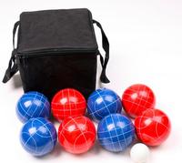 Ensemble de pétanque en résine de haute qualité 84 mm avec boules de bocce pour jeux de pelouse en extérieur, sac de transport True Brand 600D léger 620g
