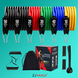 Juego de Bandas de Resistencia ZJYAHUI de 11 Piezas, Equipo de Fitness de Látex TPE, Entrenamiento de Cuerpo Completo, Ejercicio en Casa o Gimnasio - Product Image 4