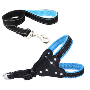Shiny Diamond Dogs Pull Reflective Arnés <span class=keywords><strong>para</strong></span> perros Set de correa <span class=keywords><strong>Chaleco</strong></span> <span class=keywords><strong>para</strong></span> mascotas Lead - Product Image 1