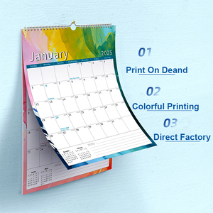 Promotional Custom Design Printed Colorful Hanging 12 Monthly Tear off Office Wall Calendar