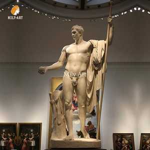 Figura tallada a mano de piedra Natural, tamaño real, escultura clásica de mármol, estatua de saxofón - Product Image 5