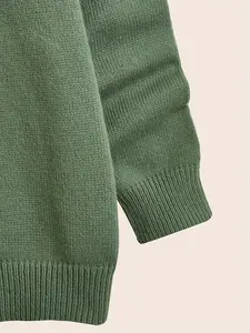 Custom LOGO Men Sweater Jacquard Pullover Knitwear Winter Crew Neck Cotton Knitted Designer Custom Knit Sweater