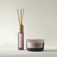 Véritable diffuseur de salle de parfum, luxe personnalisé, étiquette privée, diffuseur de roseaux, ensemble cadeau, 30ml 50ml, mini diffuseur de roseaux et ensemble de bougies