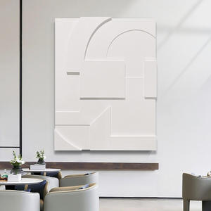 Decoración del hogar arte blanco abstracto hecho a mano madera Relife 3D pintura Wabi <span class=keywords><strong>Sibi</strong></span> madera tallada Hotel pared arte - Product Image 3