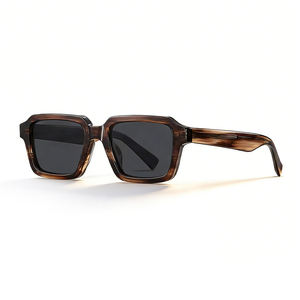 Occhiali da Sole Polarizzati da Uomo di Design Quadrati, Modello 2026 Più Venduto, con Montatura in Acetato e Naselli in Silicone (Sostituibili) - Product Image 3