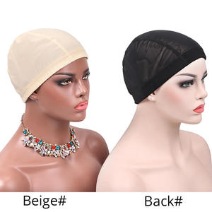 Gorro de Peluca de Red de Encaje Negro al por Mayor, Malla <span class=keywords><strong>El</strong></span>ástica de Spandex con Metal <span class=keywords><strong>para</strong></span> Hacer Accesorios de Peluca, Empaquetado en Bolsa - Product Image 3