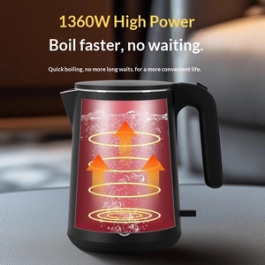 Hervidor Eléctrico Keride de Acero Inoxidable 304 con Botón de Plástico, Grado Alimenticio, Anti-quemaduras, Calentamiento Rápido, para Uso Doméstico, en Autocaravanas y Hoteles - Product Image 1