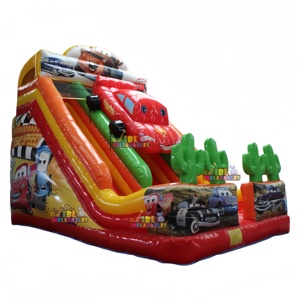 Fabricants de produits gonflables, toboggan gonflable pour voiture, thème Mc Queen, toboggan aquatique gonflable <span class=keywords><strong>avec</strong></span> <span class=keywords><strong>piscine</strong></span> pour enfants, terrains de jeux extérieurs - Product Image 2