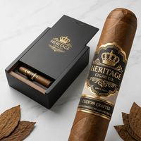 Bandes de cigares personnalisées Nicaragua Maduro Habano, étiquettes de cigares artisanales de qualité supérieure, emballage de luxe avec gaufrage en feuille d'or
