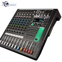 Console de mixage audio numérique professionnelle 8 canaux avec effet de réverbération intégré pour la scène, fonction d'annulation du bruit