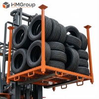 Rangement de pneus personnalisé, entrée en métal, stockage de haute qualité, entrepôt métallique, grand support à pneus pas cher avec chariot élévateur