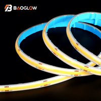 Ruban LED COB Flexible Étanche 320 LED 10MM DC24V 50MM Coupe 100M Rouleau 3000K 4000K 6000K 100LM 12W/M 80Ra Éclairage