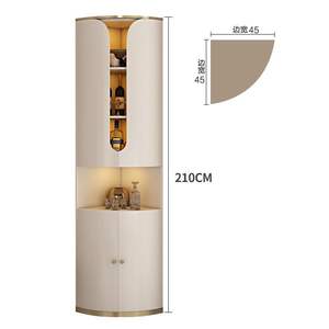 ארון יין יוקרתי לחדר אוכל במלון, ארון תצוגה גבוה עם דלת זכוכית, ריהוט לסלון, ארון בר יין - Product Image 6