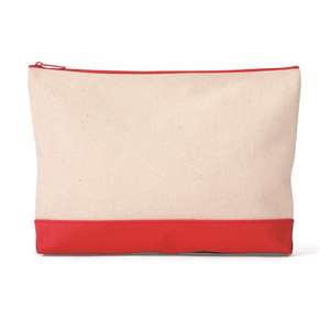 Bolsa de Lona Gruesa con Cierre y Patrón Geométrico, 9"H x 12"L x 2"D, Portátil para el Trabajo, el Hogar o Viajes - Product Image 1