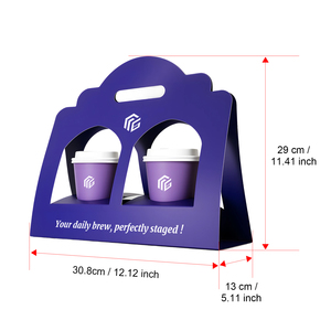 Nuevo Portavasos Personalizado para 2 o 4 Bebidas, con Asa, Protección UV, Papel Artístico de 2mm de Grosor, para Llevar Café, Té o Otras Bebidas Calientes - Product Image 2