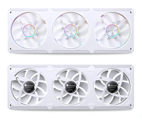 Ventilateur de boîtier Jonsbo ZC-360W blanc, synchronisation ARGB, lumière ARGB, ventilateur PWM 3 côtés, ventilateur de boîtier d'ordinateur pour système de refroidissement PC, ventilateurs RGB