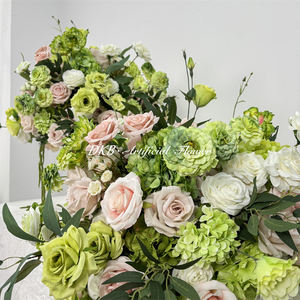 DKB - Bola de Flores de Rosa Blanca de Seda en Oferta, con Hojas Verdes de Eucalipto, para Decoración de Bodas y Eventos - Product Image 5