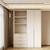 Dressing contemporain sur mesure, grande armoire de rangement intégrée pour chambre à coucher avec portes vitrées, Chine
